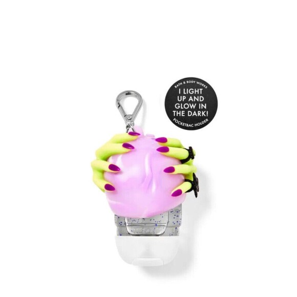 Bath Body Works Halloween Crystal Ball LED Light-Up PocketBac Holder Keychain - Picture 6 of 11
